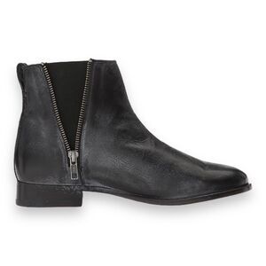 Frye Black Zipper Ankle Booties